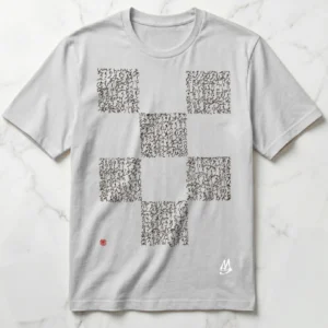 Calligraphy T-shirt | Checker Pattern (Kōshi)