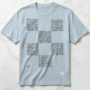 Calligraphy T-shirt | Checker Pattern (Kōshi)