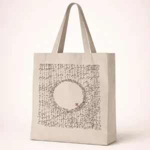 Calligraphy Canvas Tote Bag | Soliloquy of the Abyss