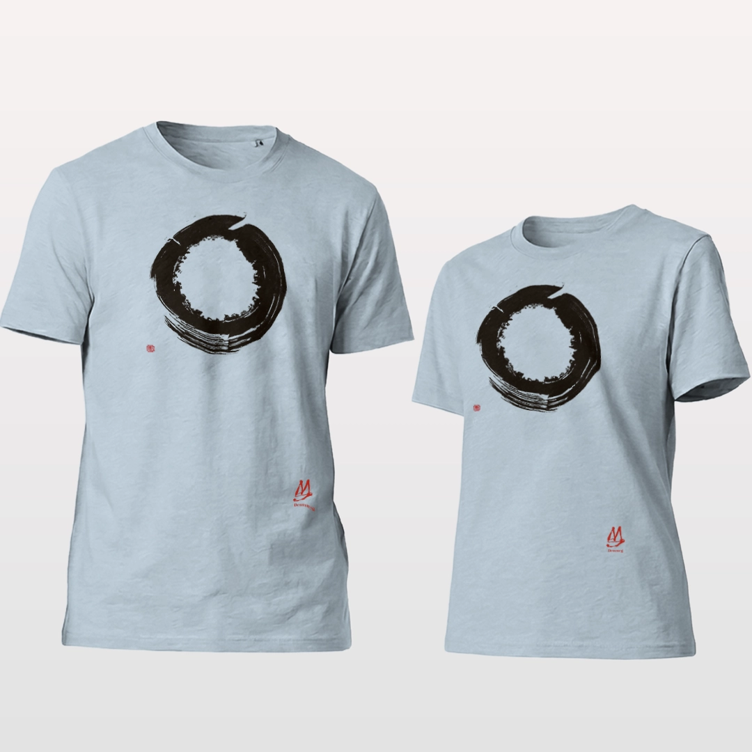 Calligraphy T-shirt | Floral Garden Enso | Unisex - 画像 (3)