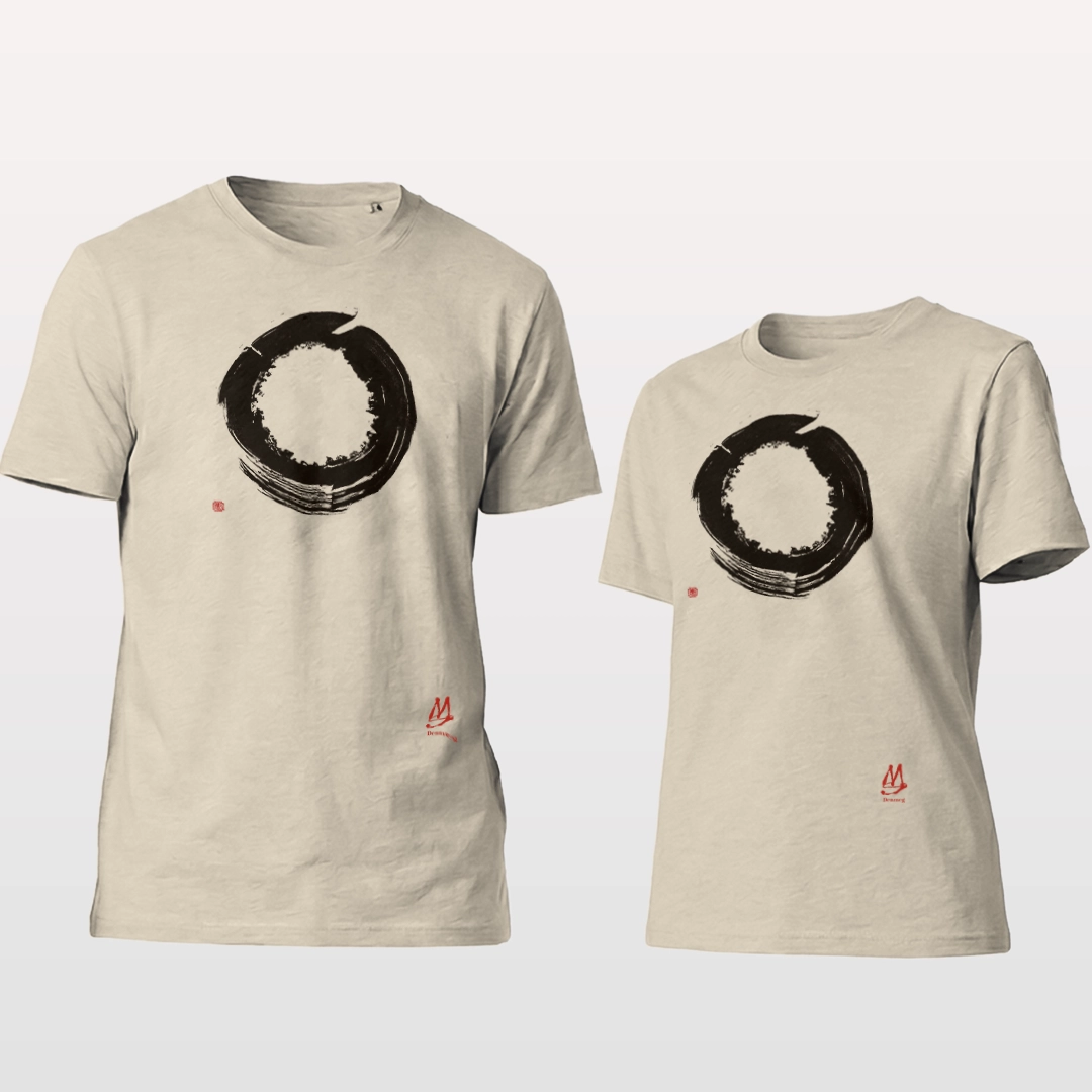 Calligraphy T-shirt | Floral Garden Enso | Unisex - 画像 (2)