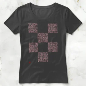 Calligraphy T-shirt | Checker Pattern - Kōshi (Slim-fit, Light)